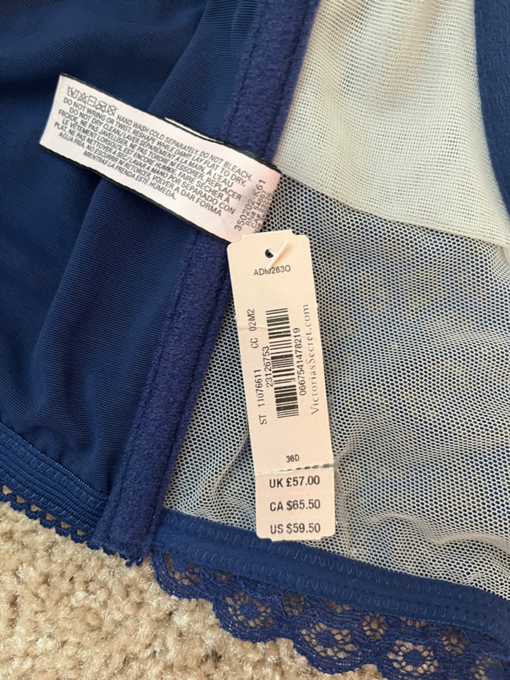 NWT Victoria’s Secret Padded Demi Lace Bralette - Picture 6 of 7